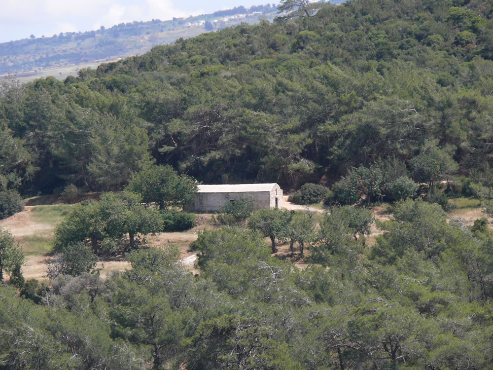 Agios Minas medieval chapel from a distance