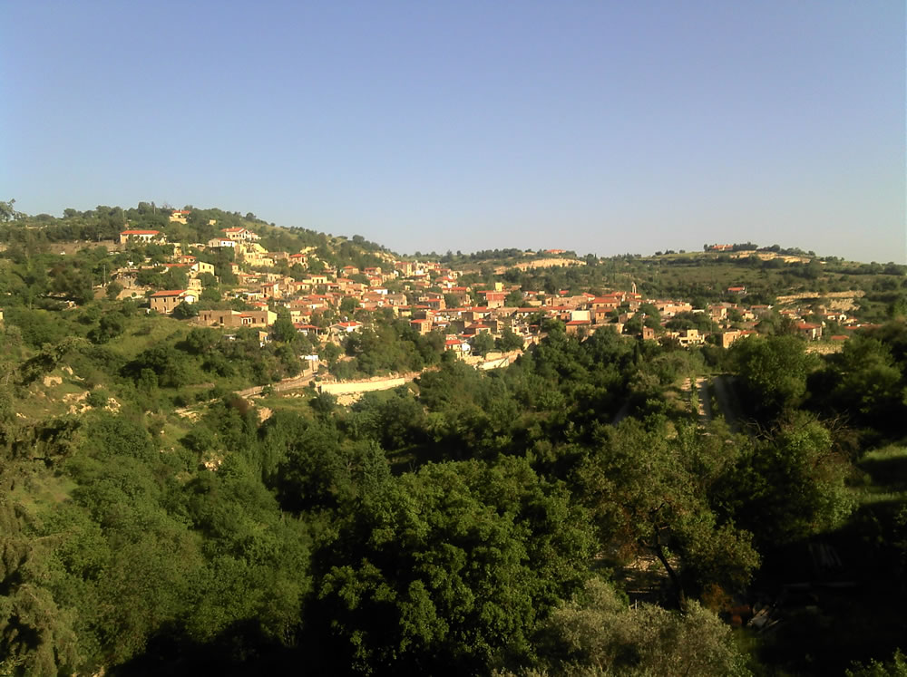Arsos village from far